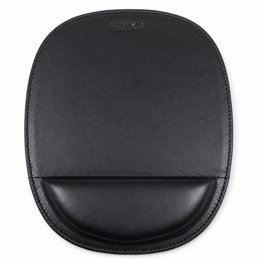 Mousepad Cuero en Liso Negro Heritage