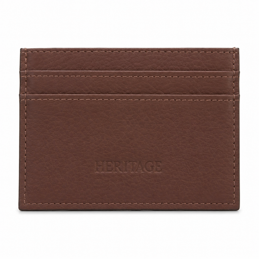 Tarjetero Mónaco Cuero Granulado Cognac Heritage