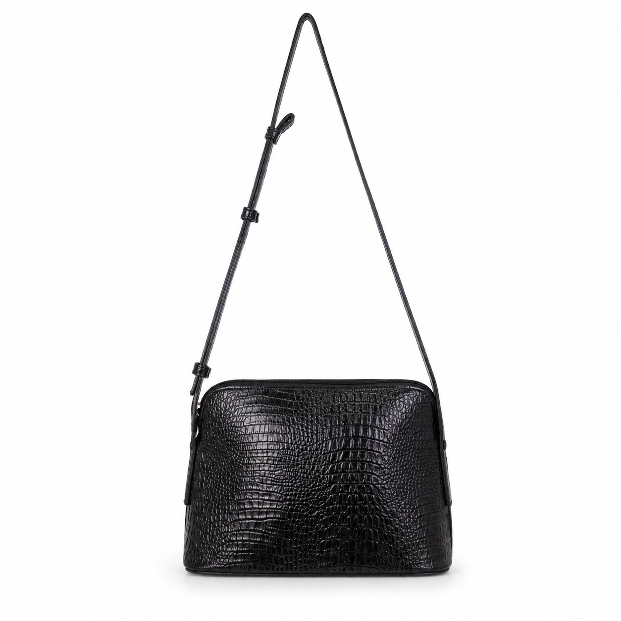 Bandolera Gigi en Cuero Charol Negro COCO