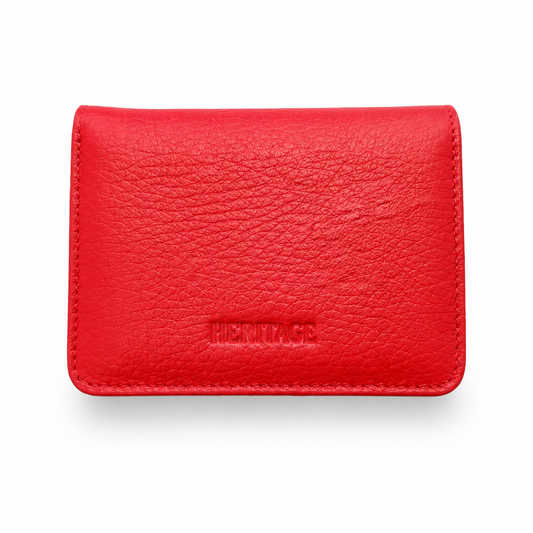 Billetera Cleo en Cuero Granulado Rojo