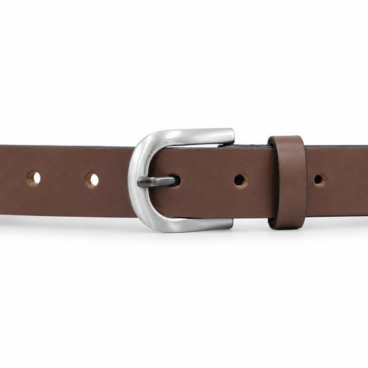 Cinturón para Dama de 22 mm en  Cuero Liso Cognac COCO