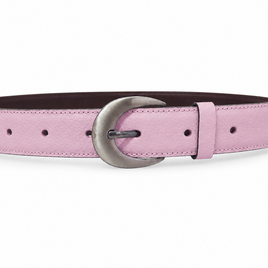 Cinturón Formal para Dama de 30 mm en  Cuero Granulado Rosa COCO