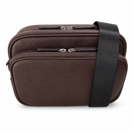 Bolso Bandolera Grant Cuero Granulado Café Heritage