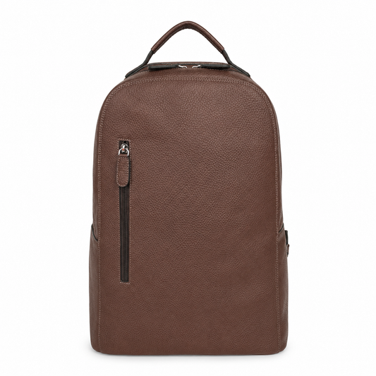Mochila Royal en Cuero Granulado Café Heritage
