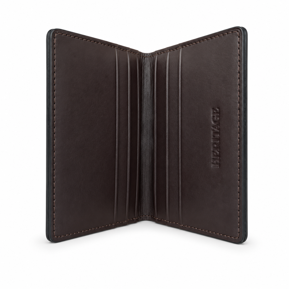 Billetera Atlas Cuero Liso Café Heritage