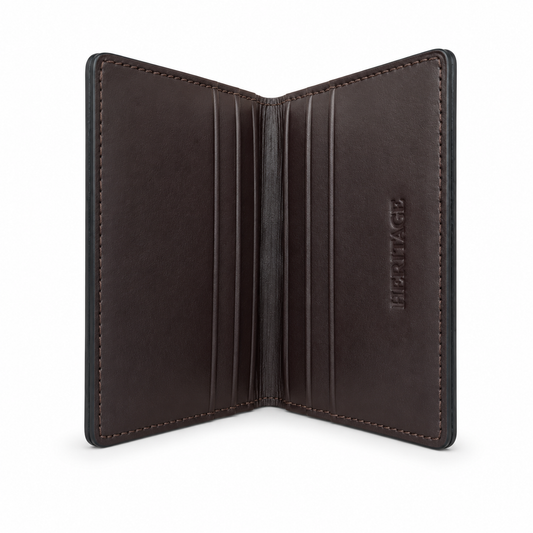 Billetera Atlas Cuero Liso Café Heritage