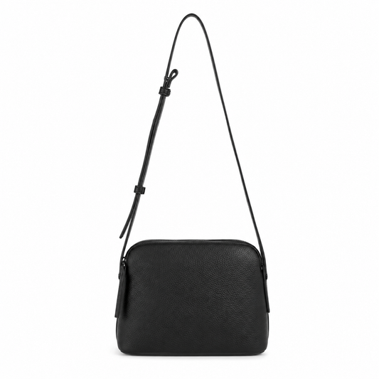 Bandolera Gigi en Cuero Granulado Negro COCO