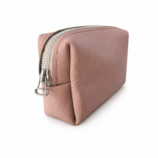 Estuche Cosmético Mini Cuero Granulado Palo de Rosa COCO