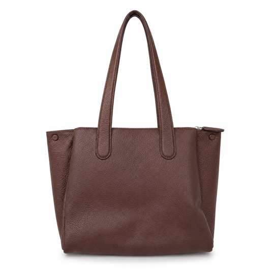 Cartera Chloe en Cuero Granulado Café COCO
