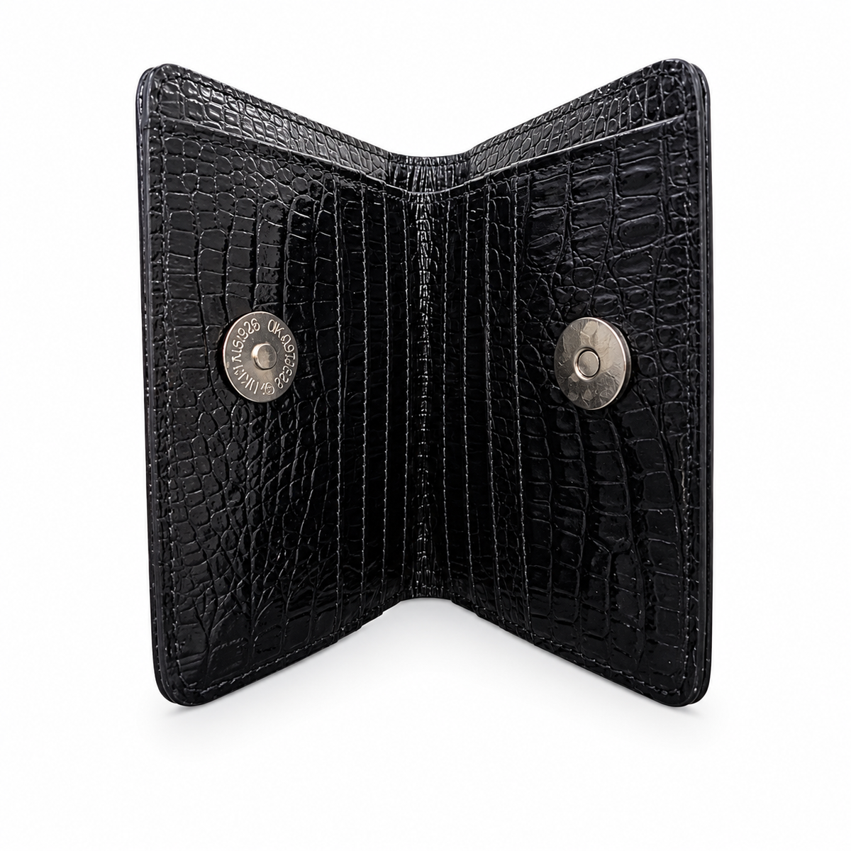 Billetera Cleo en Cuero Charol negro