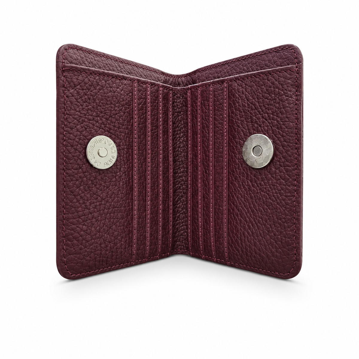 Billetera Cleo en Cuero Granulado Burgundy