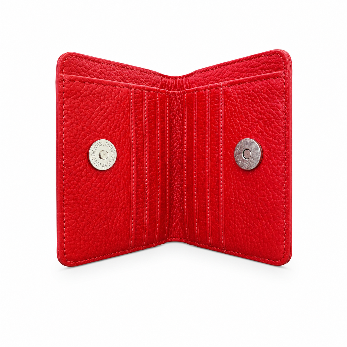 Billetera Cleo en Cuero Granulado Rojo