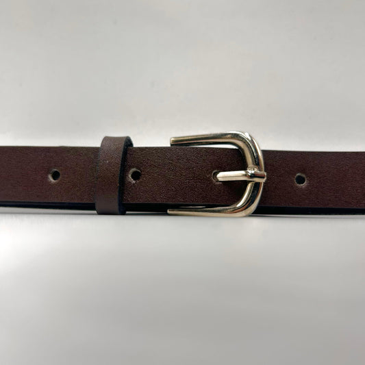 Cinturón para Dama de 20 mm Cuero Liso Café COCO