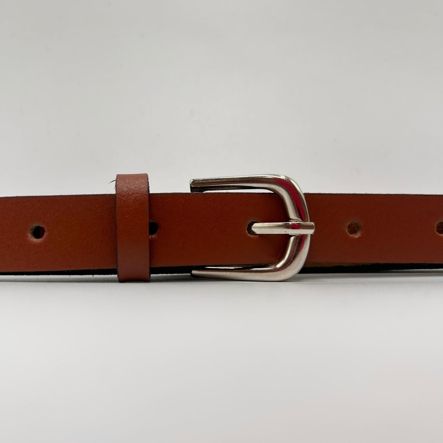 Cinturón para Dama de 20 mm Cuero Liso Caramelo COCO