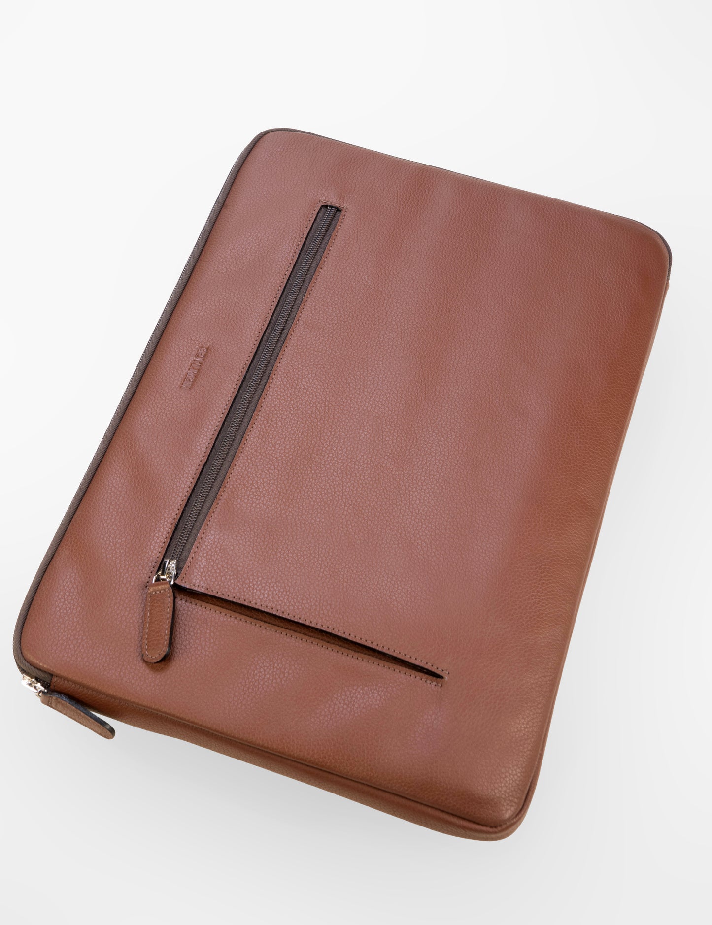 Funda para Laptop en Cuero Granulado Cognac Heritage