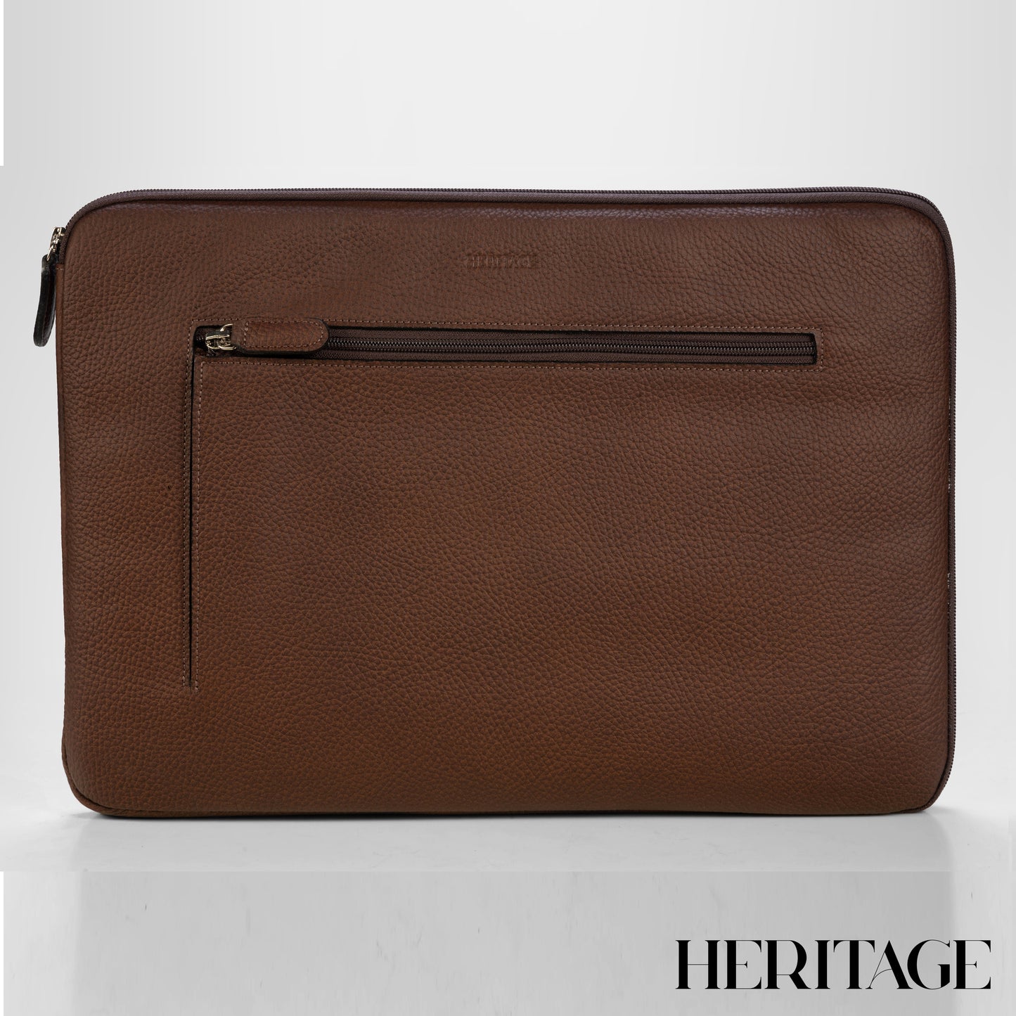 Funda para Laptop en Cuero Granulado Café Heritage