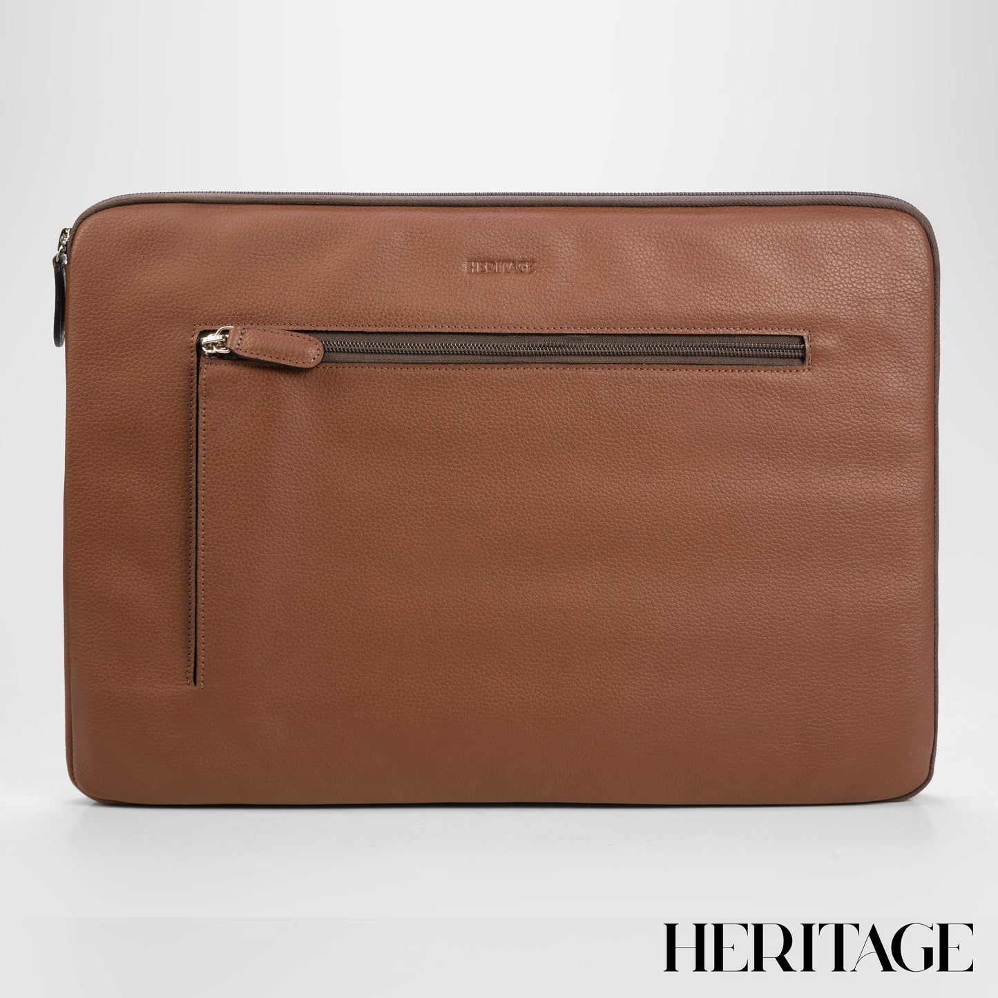 Funda para Laptop en Cuero Granulado Cognac Heritage