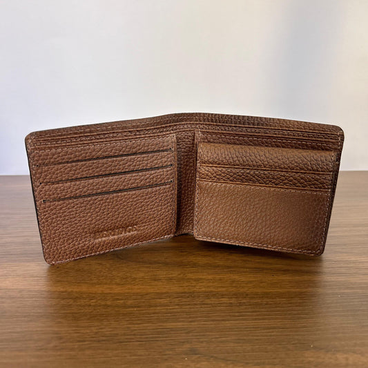 Billetera Bifold Verona Cuero Granulado Cafe Heritage