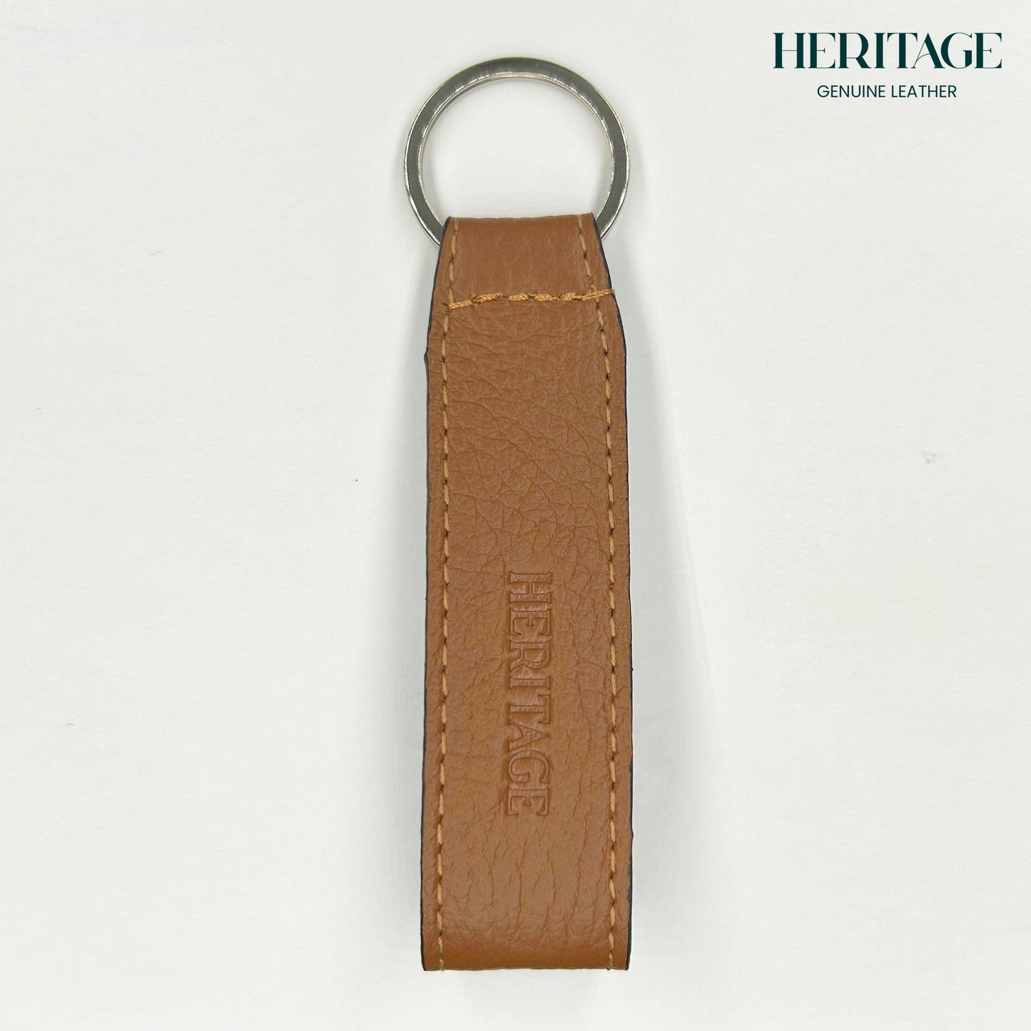 Llavero con Correa en Cuero Granulado Whiskey Heritage