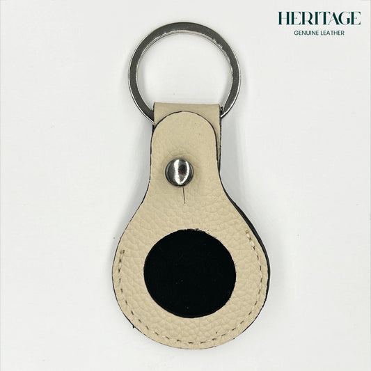 Llavero para AirTag en Cuero Granulado Arena Heritage