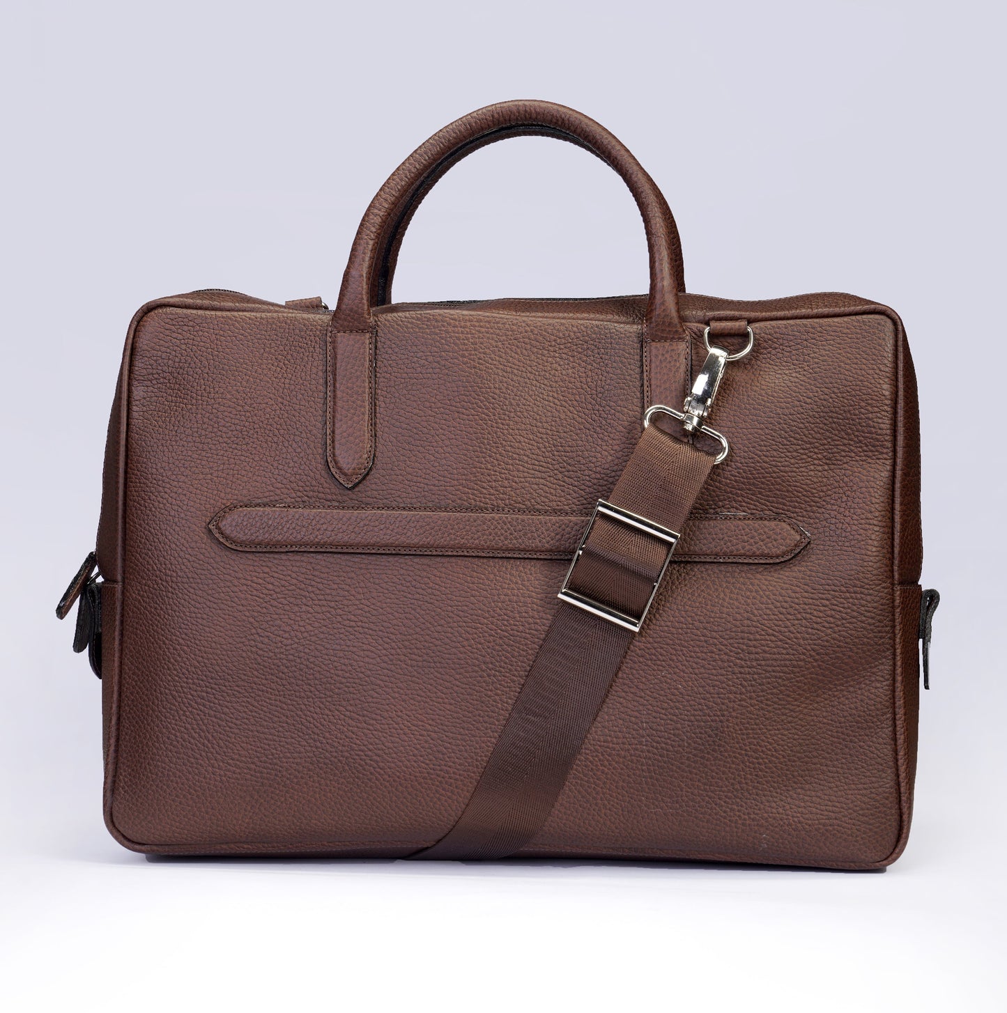 Maletin Ligero Cuero Granulado Café Heritage