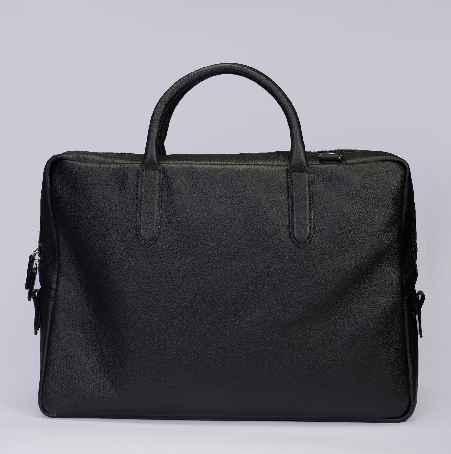 Maletin Ligero Cuero Granulado Negro Heritage