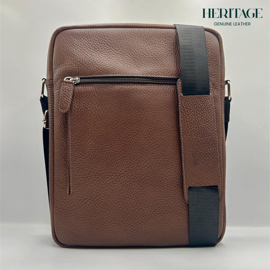 Morral tamaño Carta Cuero Granulado Café Heritage