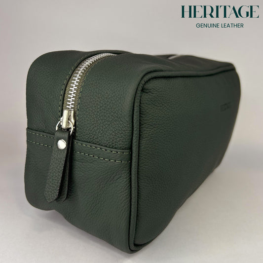 Neceser Monaco Cuero Granulado Verde Heritage