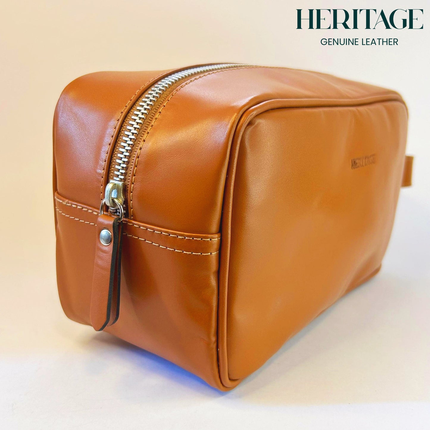 Neceser Monaco Cuero Liso Whiskey Heritage
