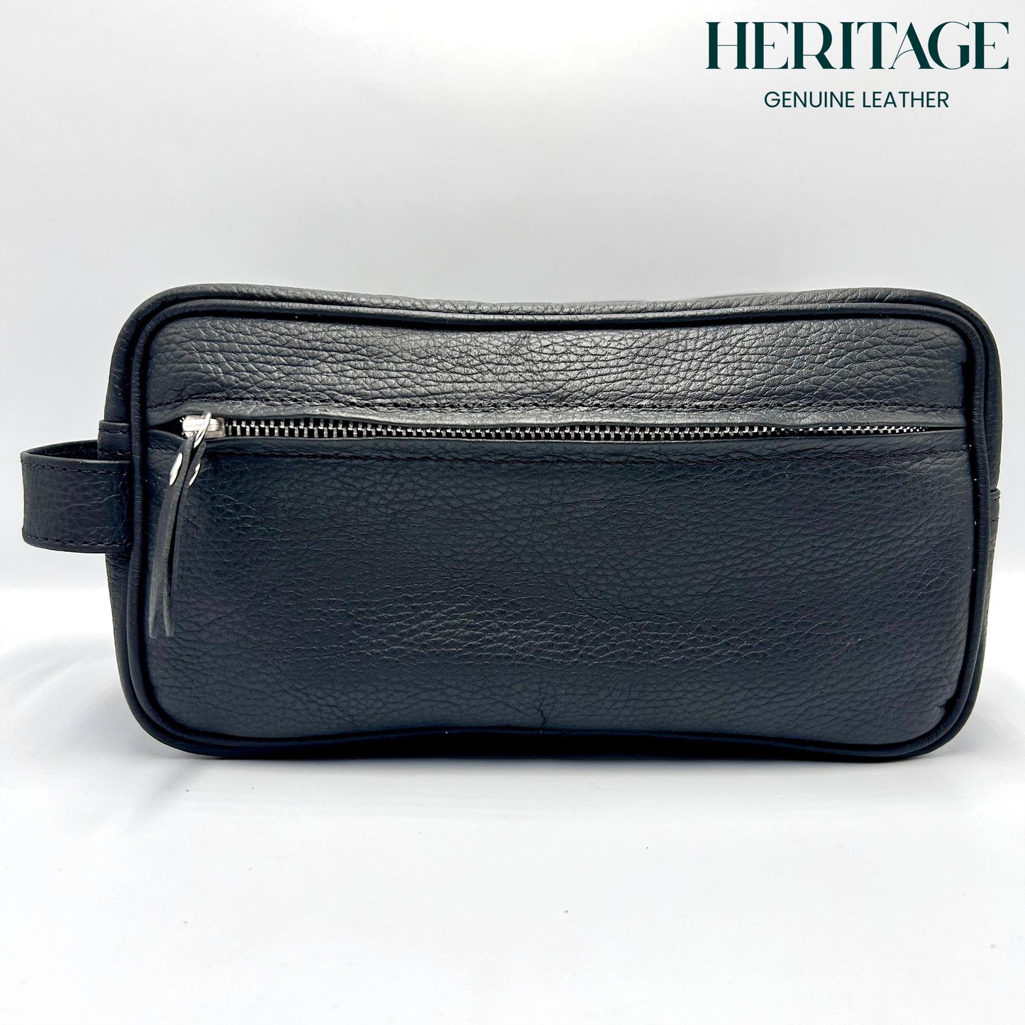 Neceser Monaco Cuero Granulado Negro Heritage