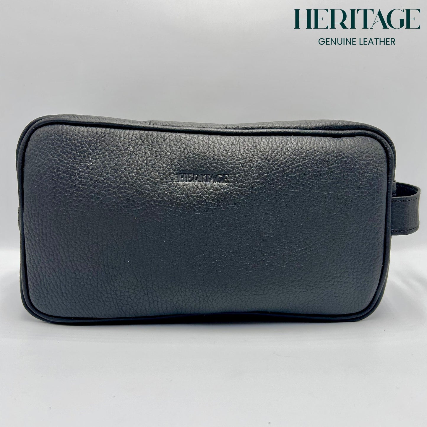 Neceser Monaco Cuero Granulado Negro Heritage