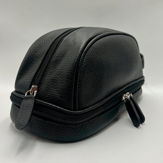 Neceser Lou Cuero en Granulado Negro Heritage