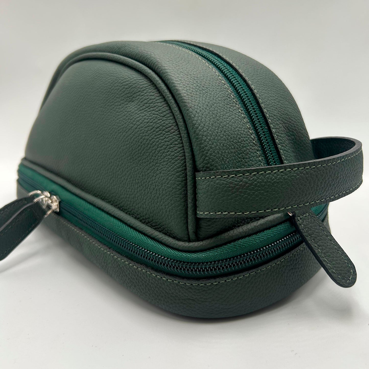 Neceser Lou en Cuero Granulado Verde  Heritage