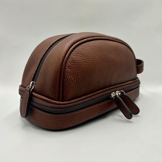 Neceser Lou en Cuero Granulado Café Heritage