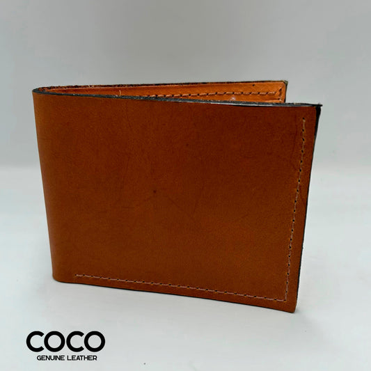 Billetera Bifold en Cuero Graso Miel COCO