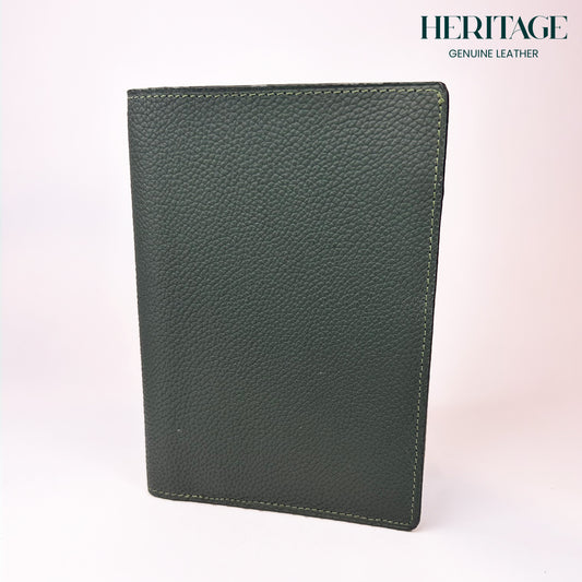Funda para Pasaporte en Cuero Granulado Verde  Heritage