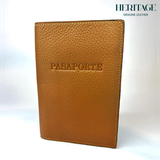 Funda para Pasaporte en Cuero Granulado Whiskey Heritage