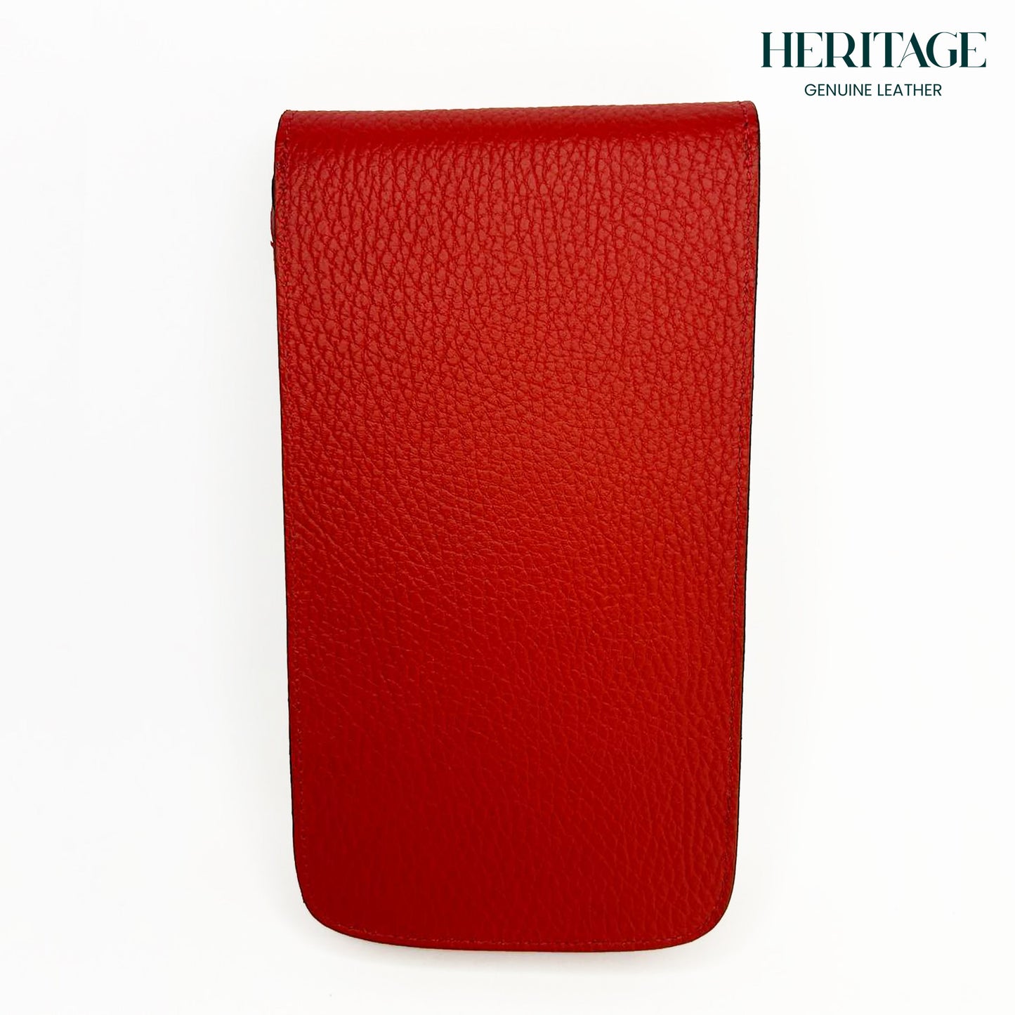 Portacelular en Cuero Granulado Rojo Heritage
