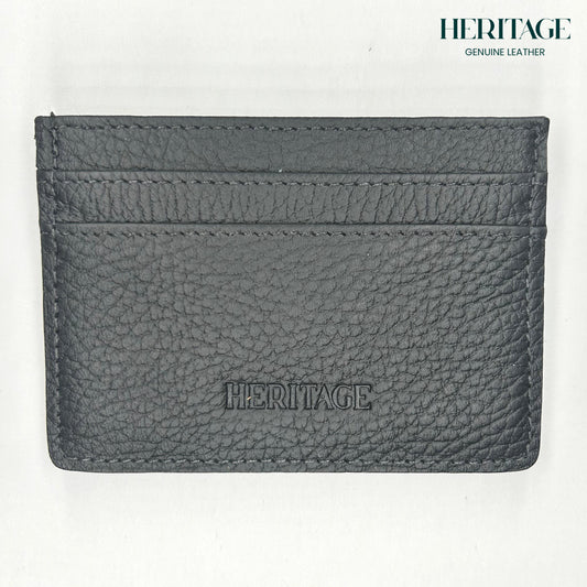 Tarjetero Monaco Cuero Granulado Negro Heritage