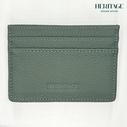 Tarjetero Mónaco Cuero Granulado Verde Heritage