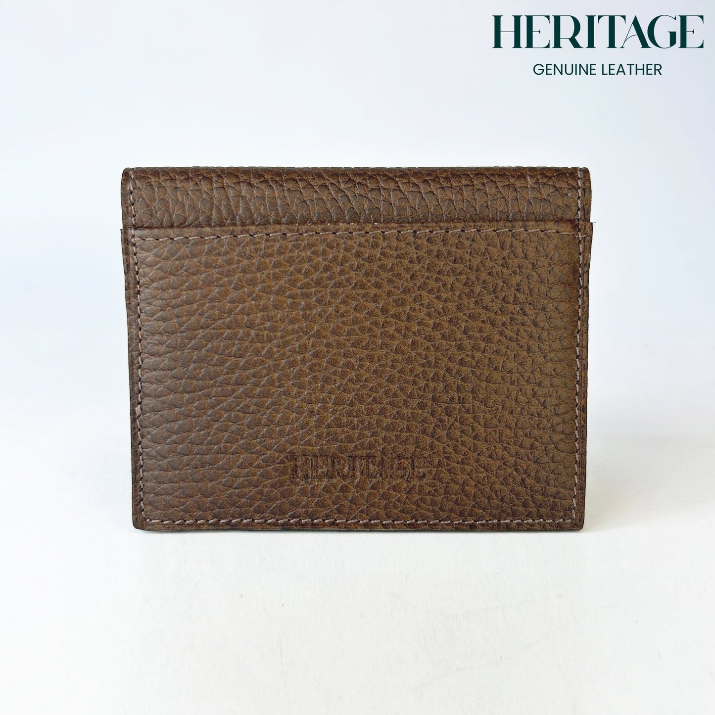 Tarjetero Doble Madrid Cuero Granulado Café Heritage