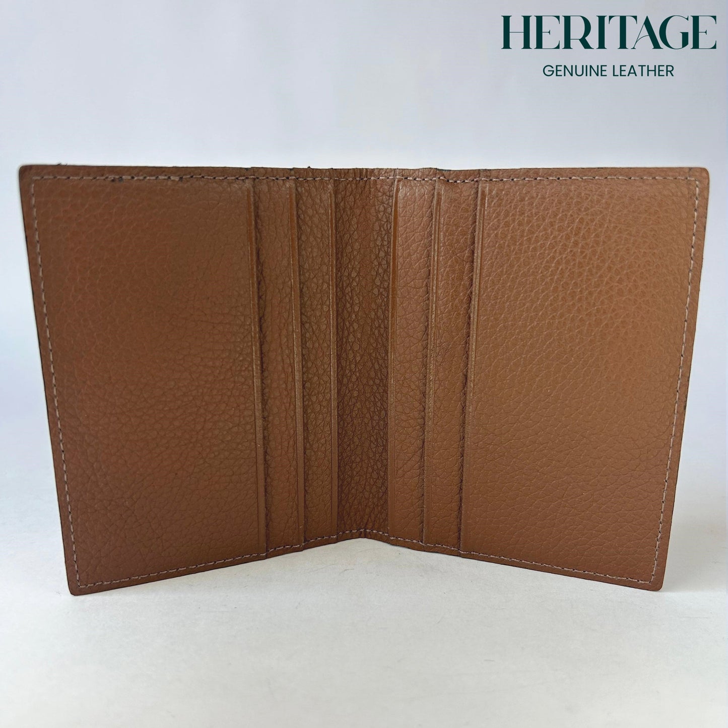 Tarjetero Doble Madrid Cuero Granulado Cognac Heritage