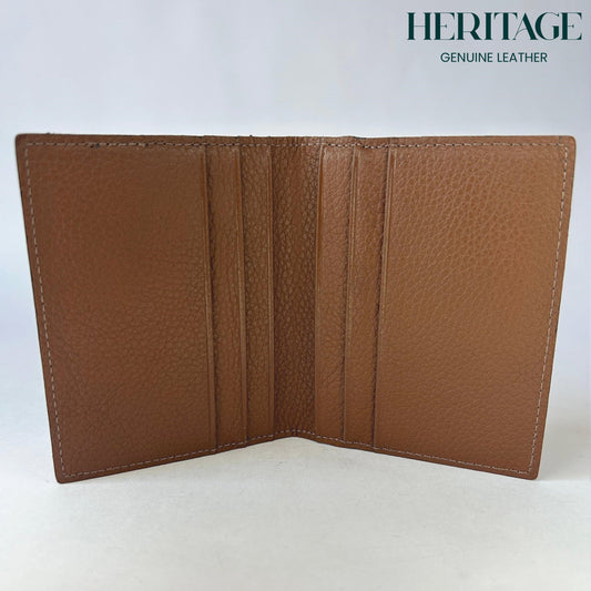 Tarjetero Doble Madrid Cuero Granulado Cognac Heritage