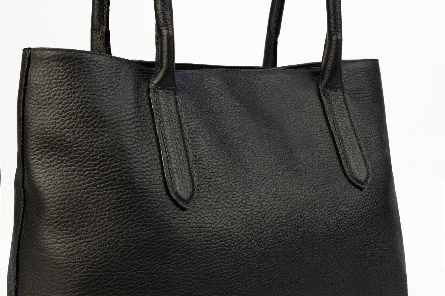 Tote Bag Paris Cuero Granulado Negro Heritage