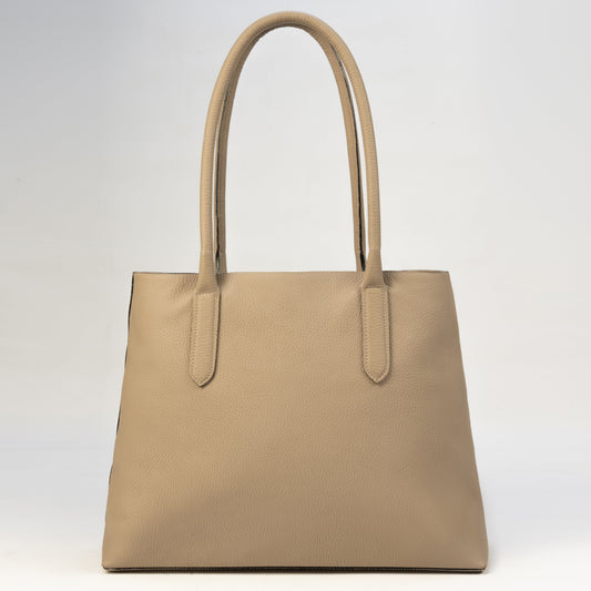 Tote Bag Paris Cuero Granulado Taupe Heritage