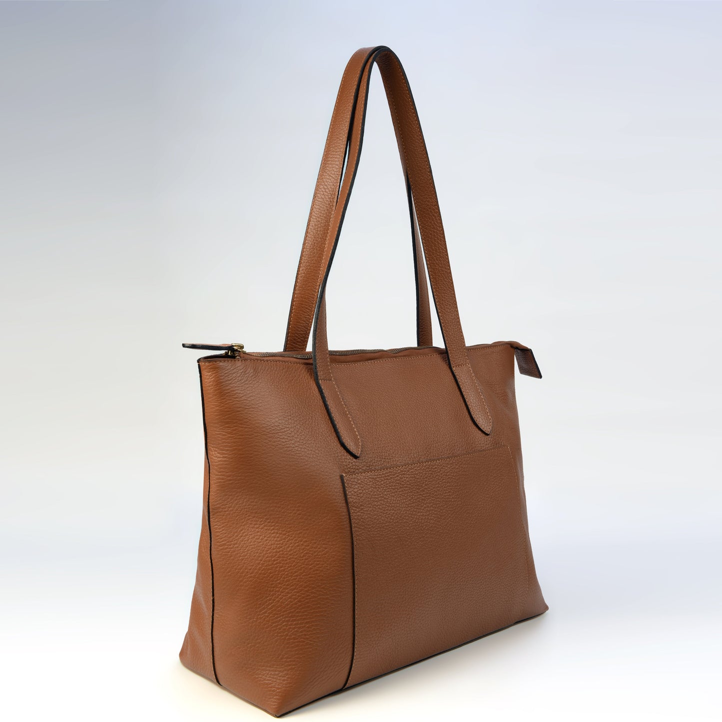 Tote Bag Roma con Cierre en Cuero Granulado Whiskey Heritage