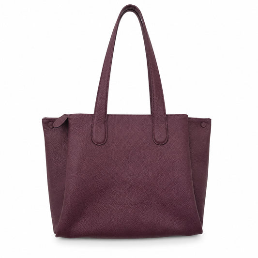 Cartera Chloe en Cuero Granulado Burgundy COCO