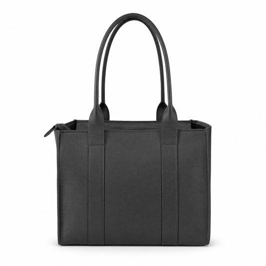 Astoria Tote en Cuero Granulado Negro