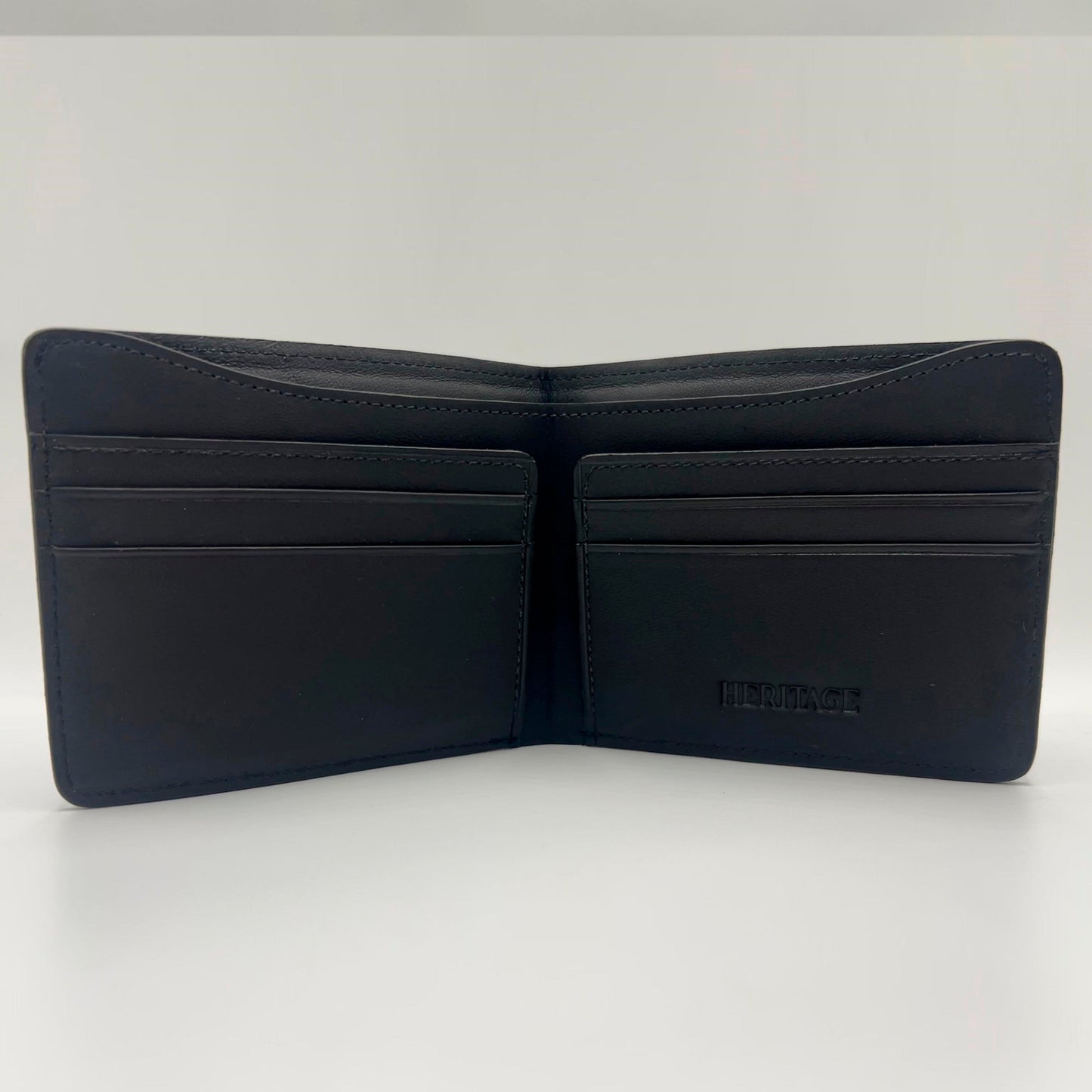 Billetera Milán Cuero Liso Negro