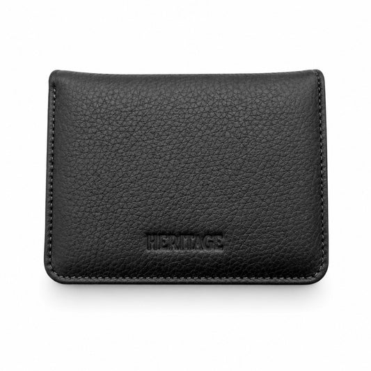 Billetera Cleo en Cuero Granulado Negro